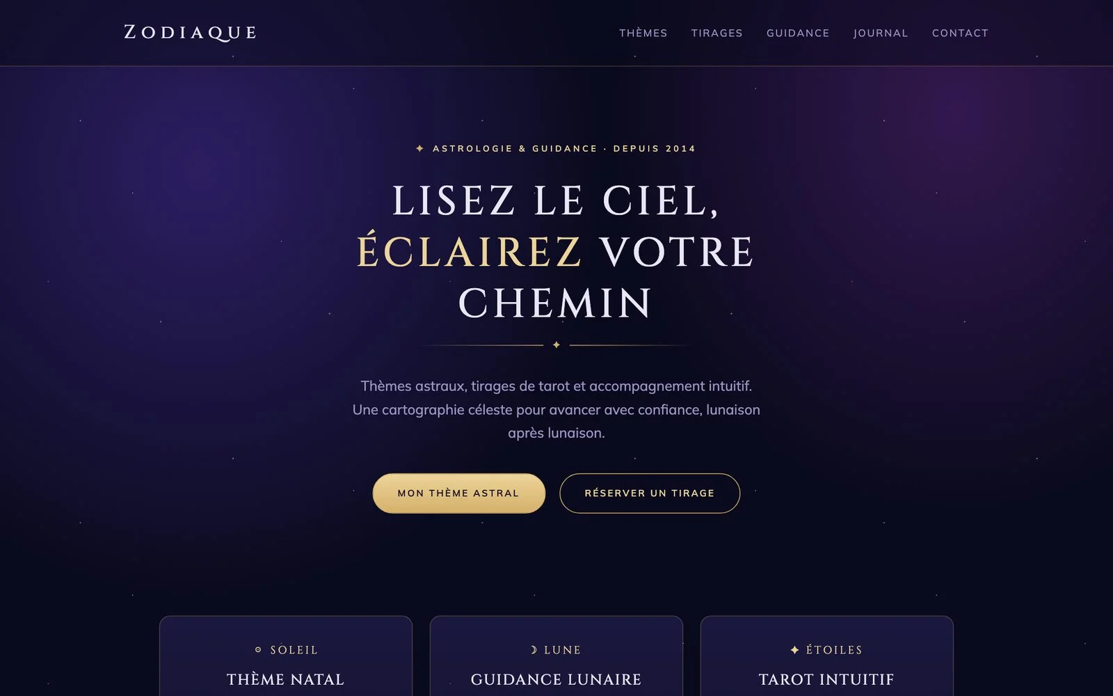 Cosmos — Or céleste sur nuit étoilée